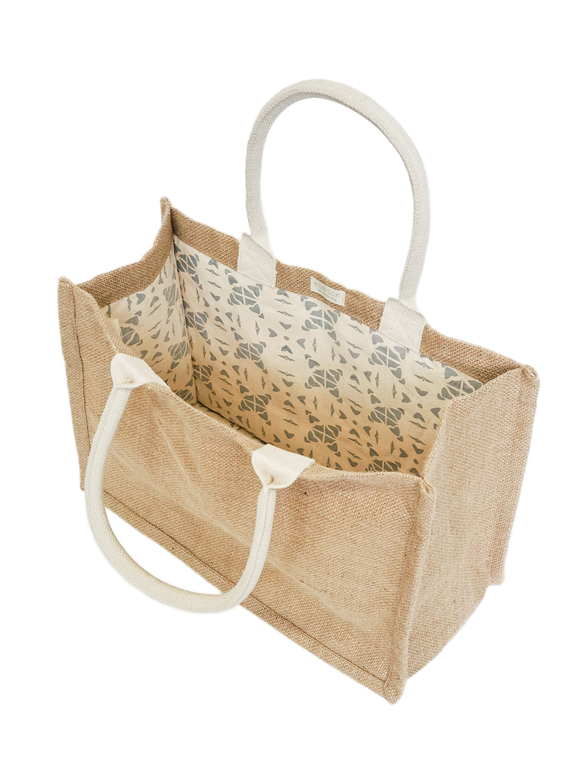 Jute Canvas Gift Bag With Pompom (M)
